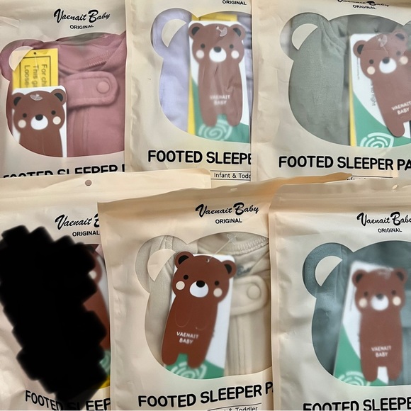 NWT NIB Vaenait Baby footed sleep pajama 3-6 months - Picture 2 of 3